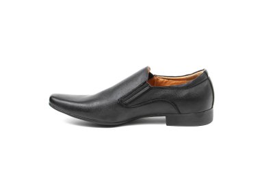 Office deri üzerinde beyaz izole ayakkabı adam