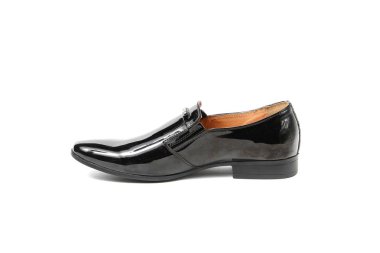 Office deri üzerinde beyaz izole ayakkabı adam