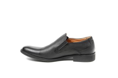 Office deri üzerinde beyaz izole ayakkabı adam