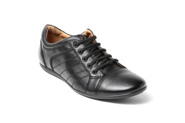 Office deri üzerinde beyaz izole ayakkabı adam