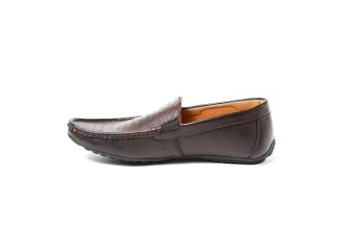 Office deri üzerinde beyaz izole ayakkabı adam