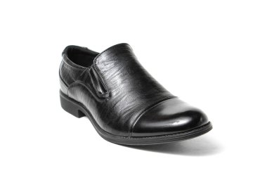 Office deri üzerinde beyaz izole ayakkabı adam