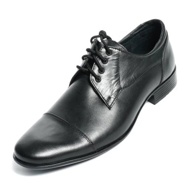 Office deri üzerinde beyaz izole ayakkabı adam