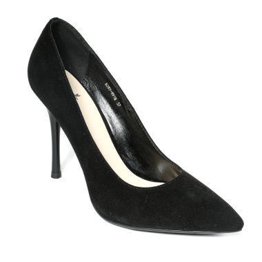 Beyaz arka plan üzerinde izole kadın ayak ve platform ayakkabı