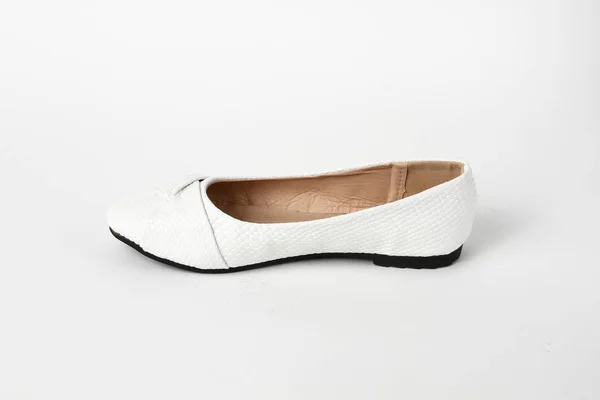 Vrouwen Schoenen Leder Geïsoleerd Witte Achtergrond — Stockfoto