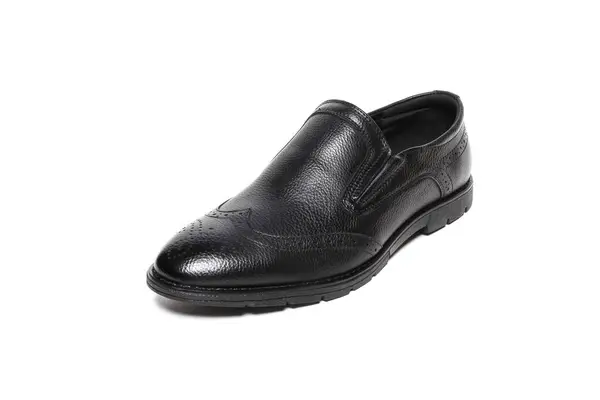 Office Leathers Man Shoes Isolated White — Stock Photo, Image