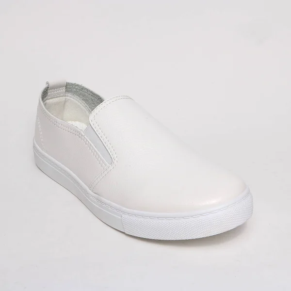 Жіноче Взуття Шкіра Ізольована Білому Тлі — стокове фото