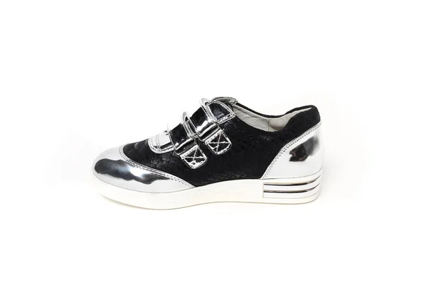 Tinédzser Sneakers Cipő Elszigetelt Fehér Háttér — Stock Fotó