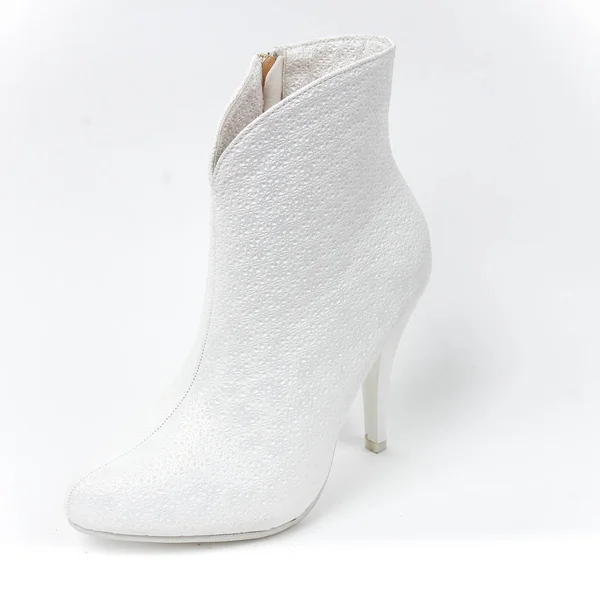 Sapato Casamento Feminino Fundo Branco — Fotografia de Stock