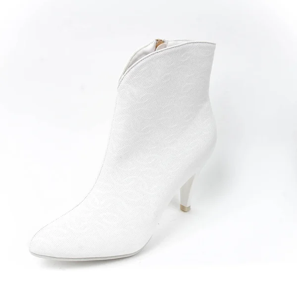 Γυναικεία Παπούτσια Γάμου Άσπρο Φόντο — Φωτογραφία Αρχείου