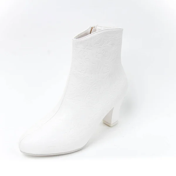 Sapato Casamento Feminino Fundo Branco — Fotografia de Stock