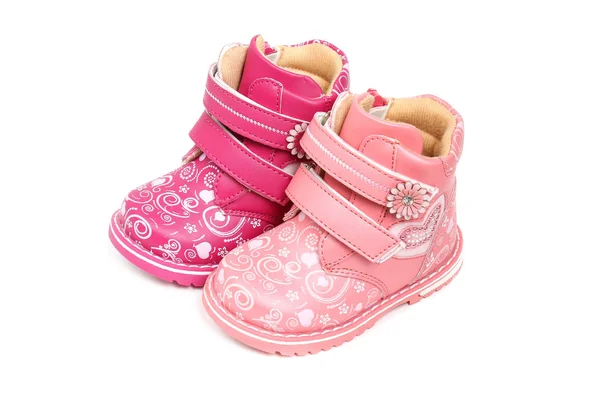 Baby Kids Moderna Sneakers Sko Isolerade Vit Bakgrund — Stockfoto