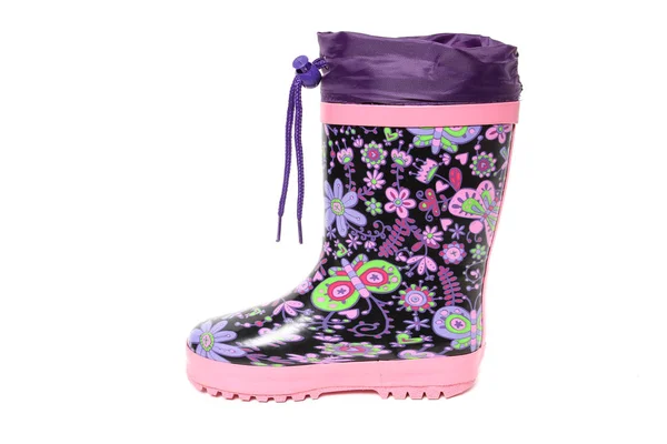 Kids Colorful Rubber Rain Boots White Background — Stock Photo, Image