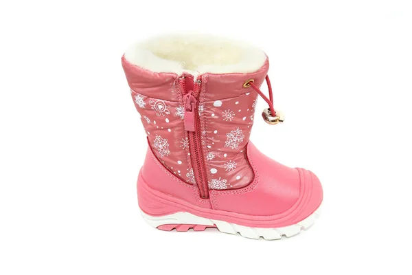 Bottes Pluie Caoutchouc Coloré Pour Enfants Sur Fond Blanc — Photo