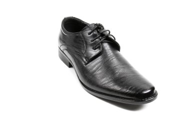 Beyaz arka plan üzerinde izole erkek deri moda ayakkabıları