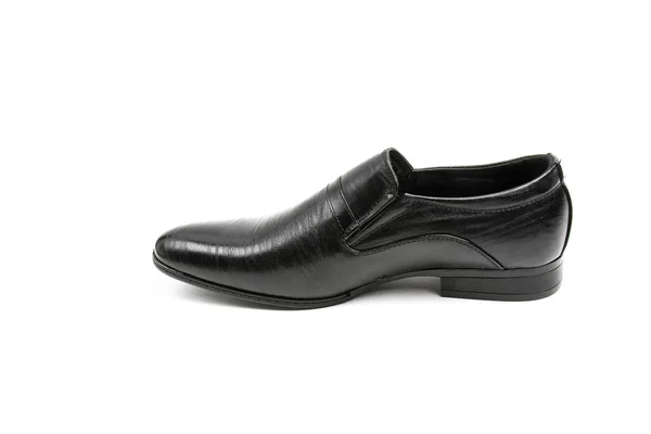 Men Leather Fashion Shoes Isolated White Background — Stock Photo, Image