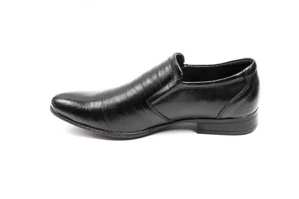 Men Leather Fashion Shoes Isolated White Background — Stock Photo, Image