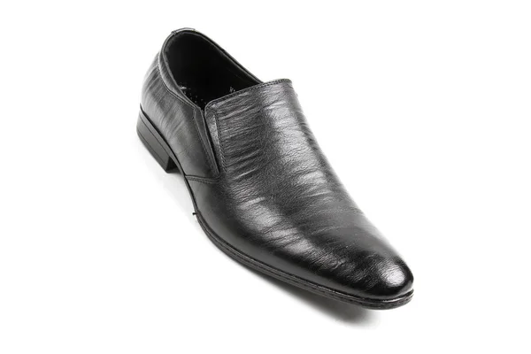 Zapatos Moda Cuero Para Hombre Aislados Sobre Fondo Blanco — Foto de Stock