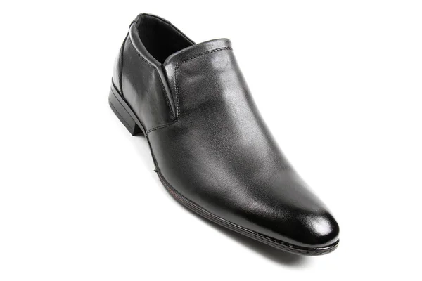 Zapatos Moda Cuero Para Hombre Aislados Sobre Fondo Blanco — Foto de Stock