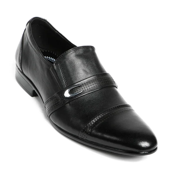 Beyaz Arka Plan Üzerinde Izole Erkek Deri Moda Ayakkabıları — Stok fotoğraf
