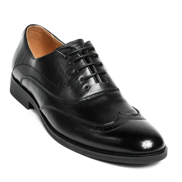 Chaussures Mode Cuir Pour Hommes Isolées Sur Fond Blanc — Photo