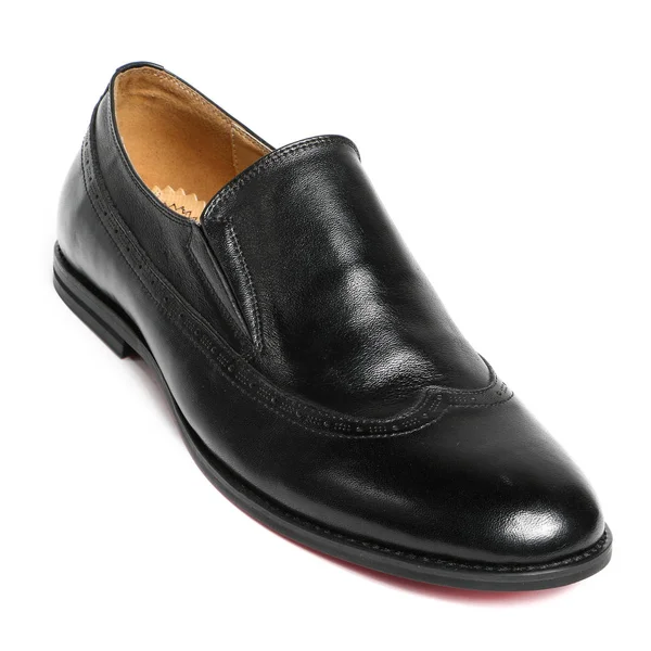 Beyaz Arka Plan Üzerinde Izole Erkek Deri Moda Ayakkabıları — Stok fotoğraf
