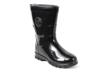 Kauçuk botlar beyaz arkaplanda izole edildi