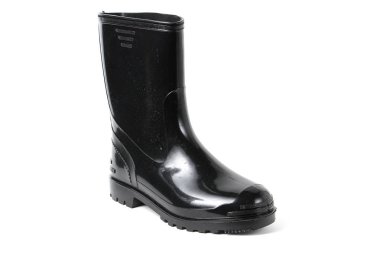 Kauçuk botlar beyaz arkaplanda izole edildi