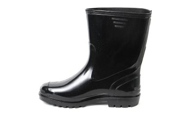 Kauçuk botlar beyaz arkaplanda izole edildi