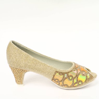 Kadın demi-Sezon Ayakkabı deri beyaz arka plan üzerinde