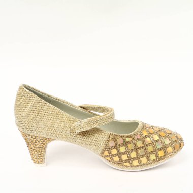 Kadın demi-Sezon Ayakkabı deri beyaz arka plan üzerinde