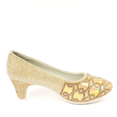 Kadın demi-Sezon Ayakkabı deri beyaz arka plan üzerinde