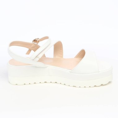 Kadın demi-Sezon Ayakkabı deri beyaz arka plan üzerinde