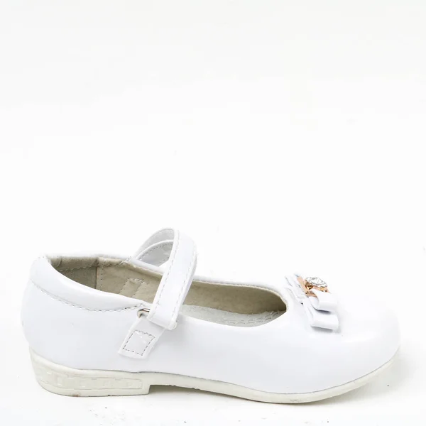 Mocasines Para Niños Sobre Fondo Blanco Zapato Moderno Con Estilo — Foto de Stock