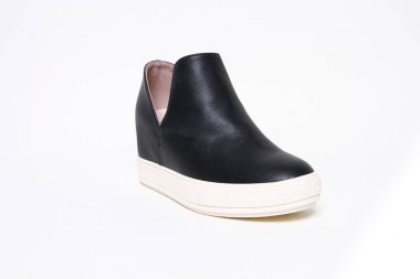 Kadın demi-Sezon Ayakkabı deri beyaz arka plan üzerinde