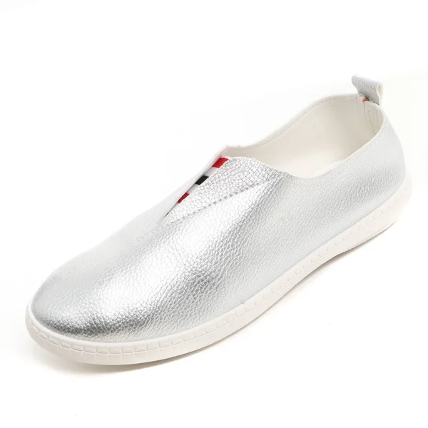 Жіноче Демісезонне Взуття Шкіряне Білому Тлі — стокове фото