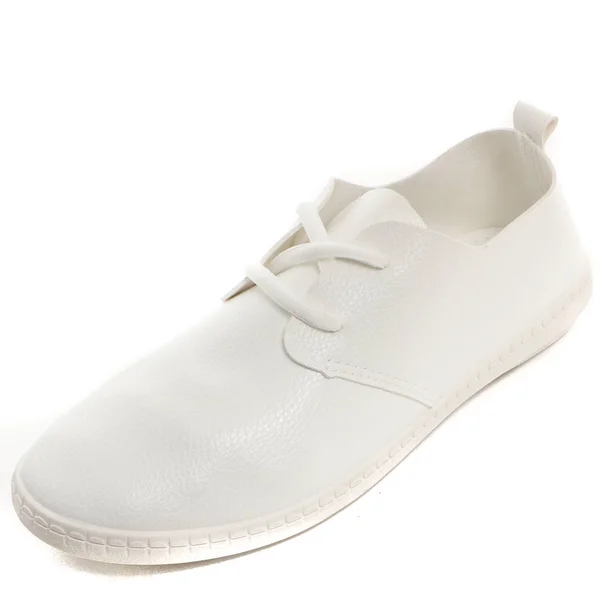 Chaussures Demi Saison Pour Femmes Cuir Sur Fond Blanc — Photo