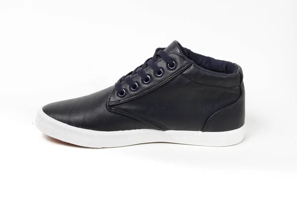 Chaussures Homme Demi Saison Cuir Sur Wthite Grand Produit Photo — Photo