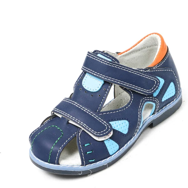 Kid Shoe Geïsoleerd Een Witte Achtergrond Schattig Stule Schoenen Voor — Stockfoto