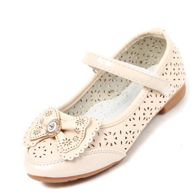 Kadın ayakkabı deri üzerinde beyaz arka plan izole daireler. İyi görünüm PIC ürün photostudio shooted.