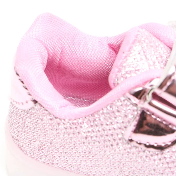 Partes Calzado Sobre Fondo Blanco Detalle Zapatos Con Elementos Tallados — Foto de Stock