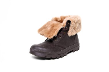 Kadın demi-sezon beyaz arka plan üzerinde izole deri ayakkabılar. E-ticaret ve Katalog için ürün stüdyoda çekim güzel fotoğraf pic.