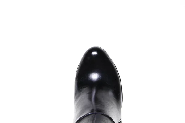 Women Demi Season Shoes Leather Isolated White Background Nice Photo — Stock Photo, Image