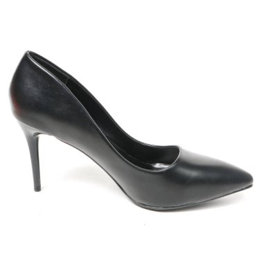 Kadın demi-sezon beyaz arka plan üzerinde izole deri ayakkabılar. E-ticaret ve Katalog için ürün stüdyoda çekim güzel fotoğraf pic.