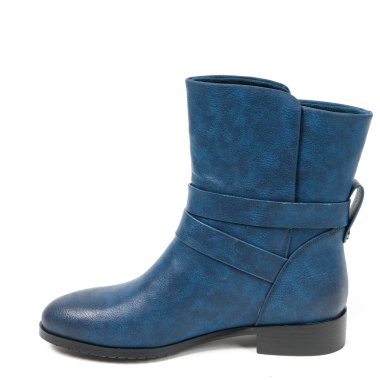 Beyaz arka plan üzerinde izole kadın demi-sezon çizmeler. E-ticaret ve Katalog için ürün stüdyoda çekim güzel fotoğraf pic.