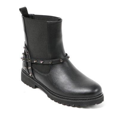 Beyaz arka plan üzerinde izole kadın demi-sezon çizmeler. E-ticaret ve Katalog için ürün stüdyoda çekim güzel fotoğraf pic.