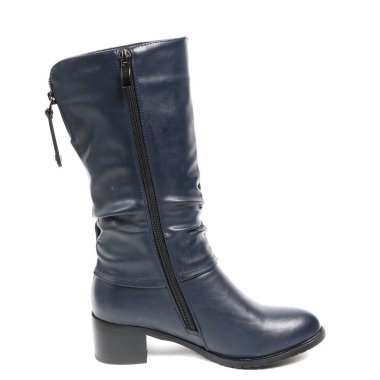 Beyaz arka plan üzerinde izole kadın demi-sezon çizmeler. E-ticaret ve Katalog için ürün stüdyoda çekim güzel fotoğraf pic.