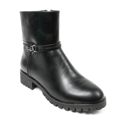 Beyaz arka plan üzerinde izole kadın demi-sezon çizmeler. E-ticaret ve Katalog için ürün stüdyoda çekim güzel fotoğraf pic.