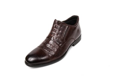 Klasik ofis deri ayakkabılar beyaz arka plan üzerinde izole dostum. E-ticaret ve Katalog için ürün stüdyoda çekim güzel fotoğraf pic.