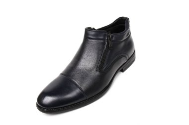 Klasik ofis deri ayakkabılar beyaz arka plan üzerinde izole dostum. E-ticaret ve Katalog için ürün stüdyoda çekim güzel fotoğraf pic.